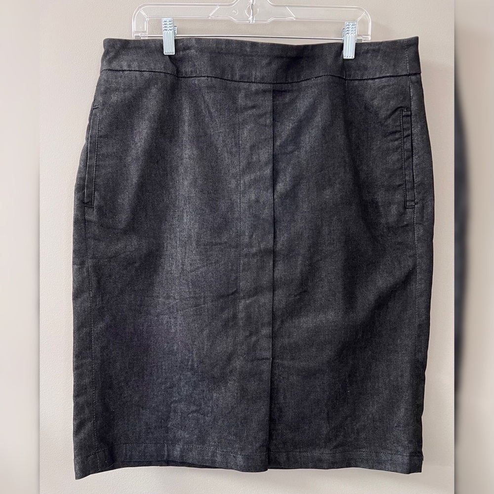 Black Talbots Denim Pencil Skirt